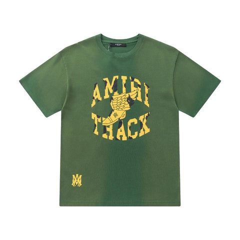 Amiri Faded Green T-Shirt Without Collar - Banlieue91