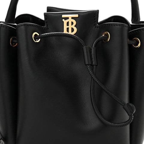 Burberry Calfskin Monogram Motif TB Bucket Black - Banlieue91