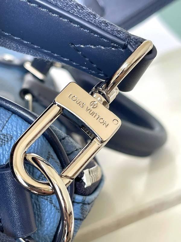 Louis Vuitton Speedy Bandoulière 35 Blue Canvas Handbag - Banlieue91