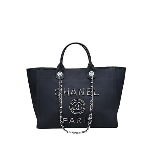 CHANEL MEDIUM BLACK PEARL BAG DEAUVILLE - Banlieue91