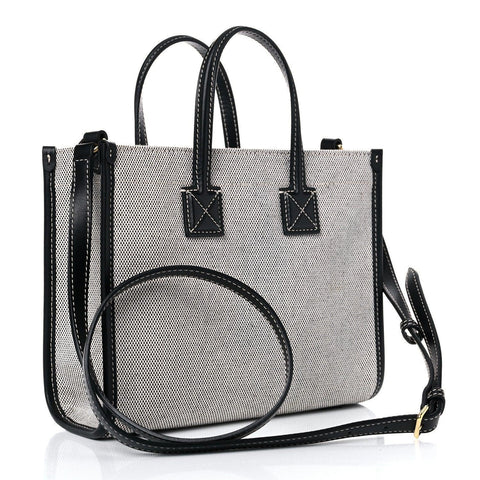 Burberry Canvas Smooth Calfskin Mini Two Tone Freya Tote - Banlieue91