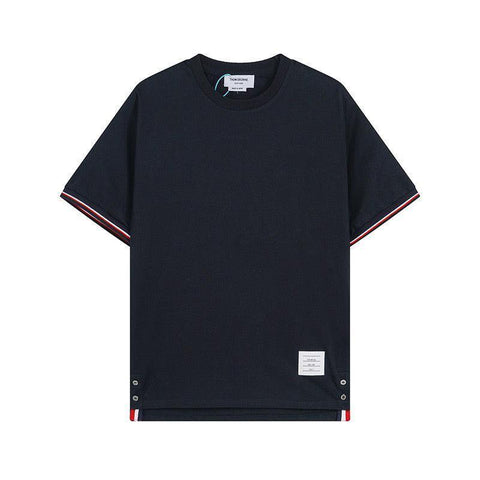 Thom Browne T-Shirt Without Collar 'Blue' - Banlieue91