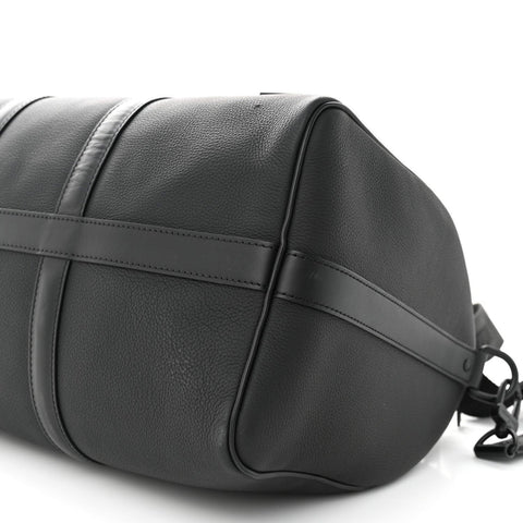 Louis Vuitton Grained Calfskin Aerogram Keepall Bandouliere 40 Black - Banlieue91