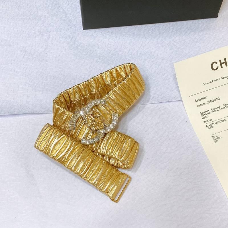 Chanel Leather Women’s Belt 'Yellow' - Banlieue91