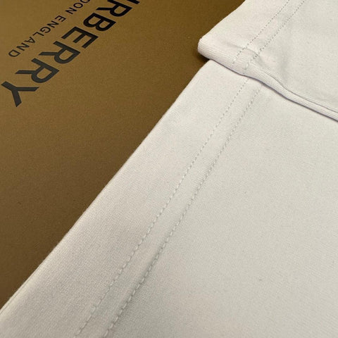 Burberry T-Shirt Without Collar 'White & Beige' - Banlieue91