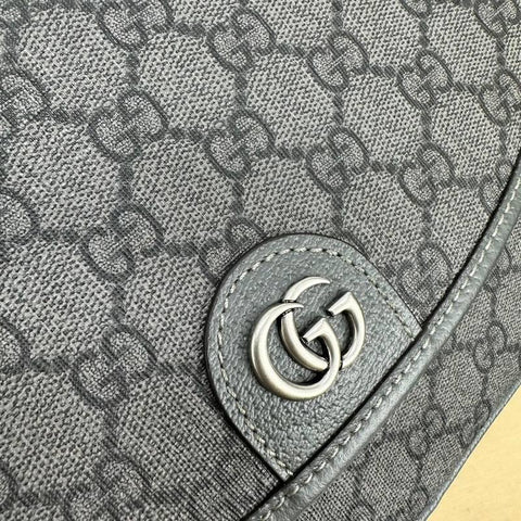 Gucci GG Supreme Monogram Textured Dollar Calfskin Ophidia Flap Shoulder Bag - Banlieue91