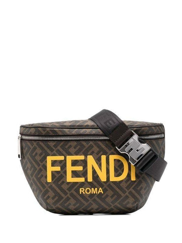 Fendi logo-print leather belt bag - Banlieue91