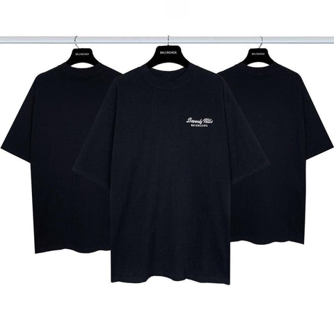 Balenciaga Black T-Shirt Without Collar - Banlieue91