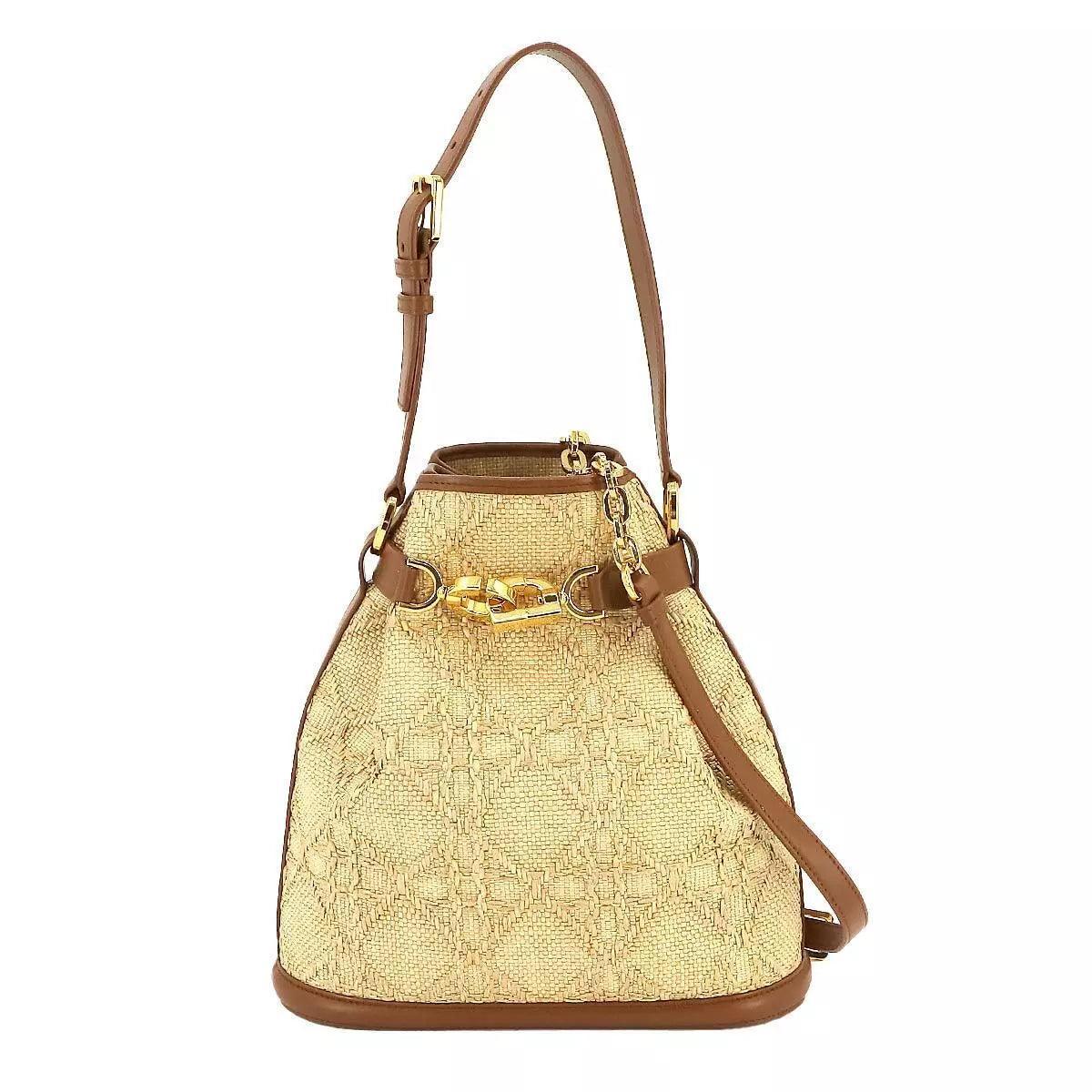 Chiristian Dior C'est Dior Bag Medium Hand Shoulder Bag Raffia Natural - Banlieue91