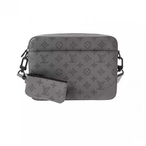 LOUIS VUITTON Monogram shadow Duo messenger Gray For Men - Banlieue91